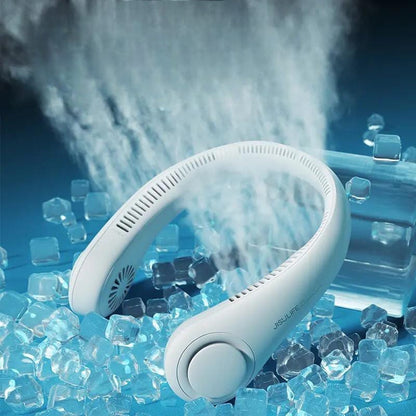 🔥 Portable Bladeless Neck Fan – 360° Hands-Free Cooling, USB Rechargeable Wearable Air Cooler for Summer Travel & Outdoor Activities