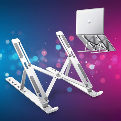 Speed-X 18" Adjustable Aluminum Laptop Stand with Pouch