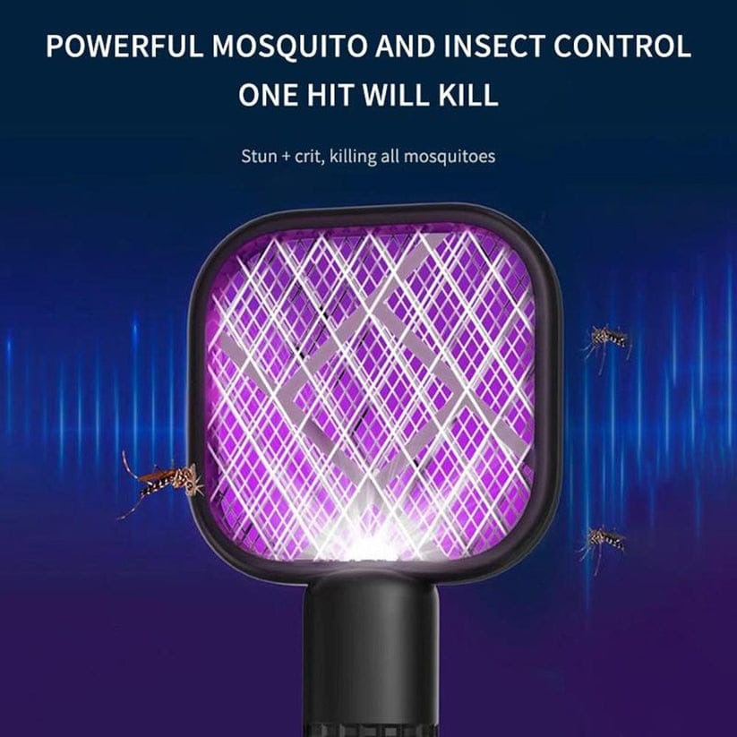 Electric Mini USB Mosquito Killer Racquet Lamp – 3-in-1 Rechargeable Bug Zapper