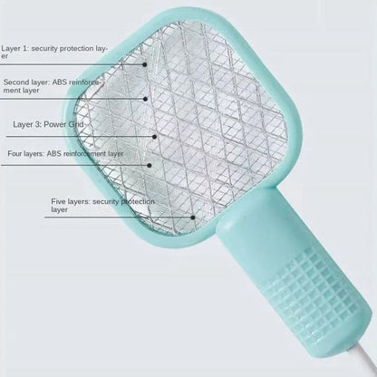 Electric Mini USB Mosquito Killer Racquet Lamp – 3-in-1 Rechargeable Bug Zapper