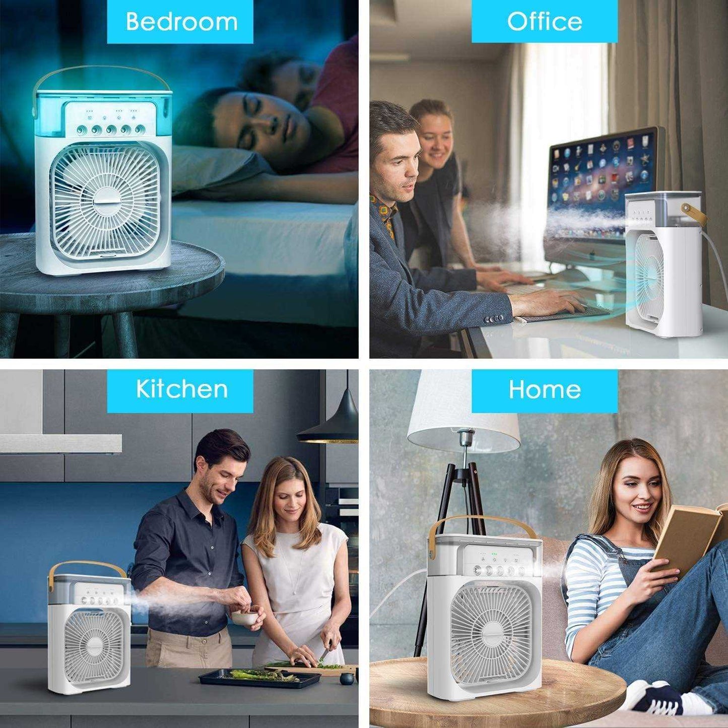 ❄️ Beat The Heat Anywhere – Portable Mini Air Cooler Fan With 3-Speed Cooling