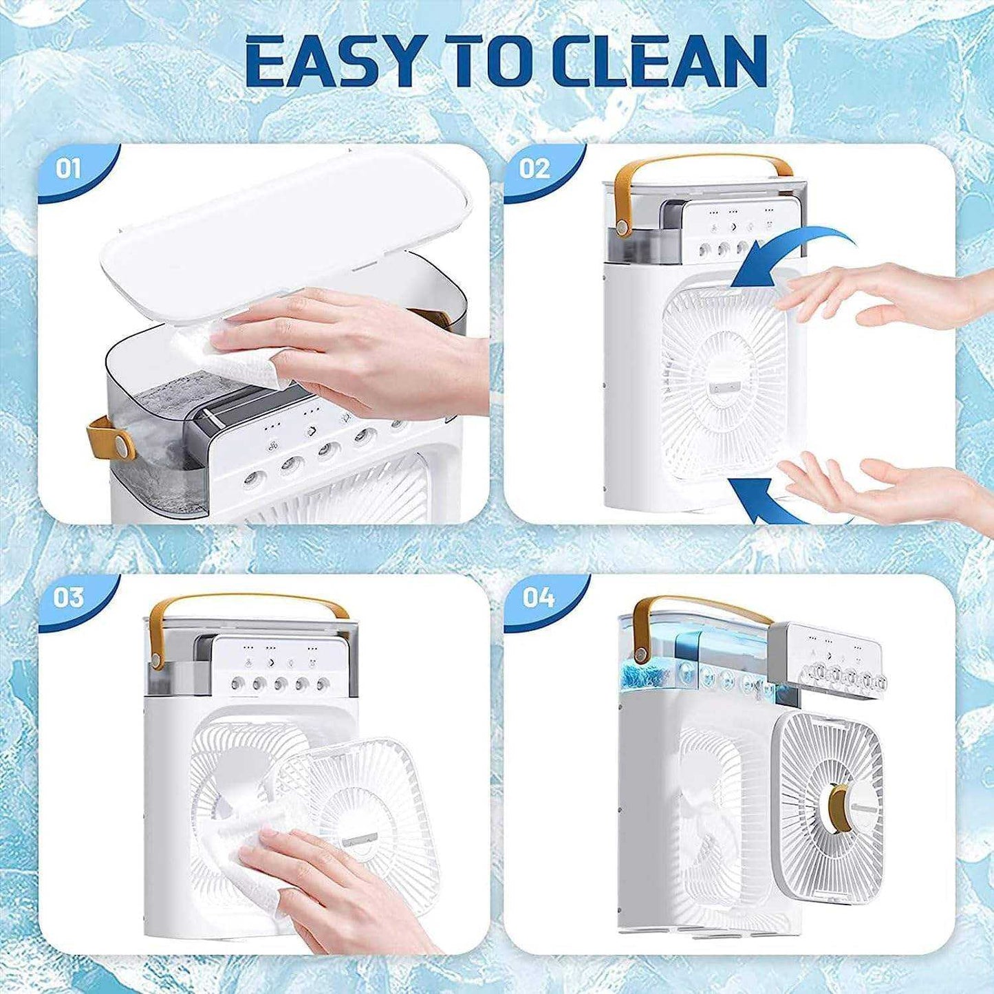 ❄️ Beat The Heat Anywhere – Portable Mini Air Cooler Fan With 3-Speed Cooling