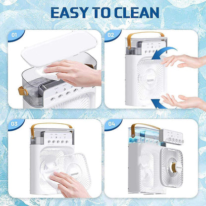 ❄️ Beat The Heat Anywhere – Portable Mini Air Cooler Fan With 3-Speed Cooling