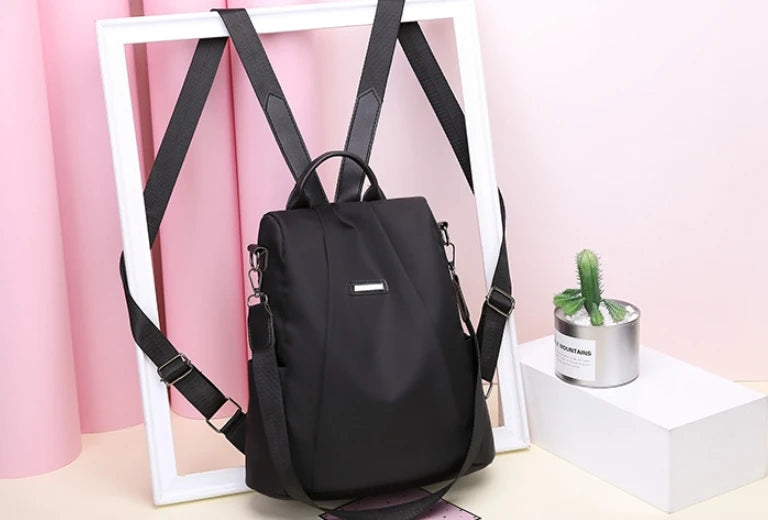 Anti-theft backpack women's bag 2024 new Korean version trendy fashion bag nylon canvas oxford cloth backpack