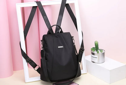 Anti-theft backpack women's bag 2024 new Korean version trendy fashion bag nylon canvas oxford cloth backpack