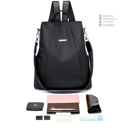 Anti-theft backpack women's bag 2024 new Korean version trendy fashion bag nylon canvas oxford cloth backpack