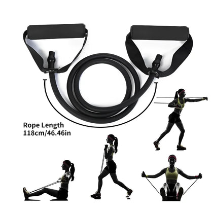 5 Levels Resistance Bands With Handles Exercise Workout For Men Women Strength Training Gym Fitness At Home Tube Band Pull Ropes