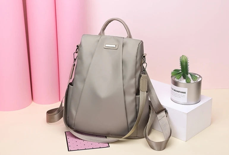 Anti-theft backpack women's bag 2024 new Korean version trendy fashion bag nylon canvas oxford cloth backpack