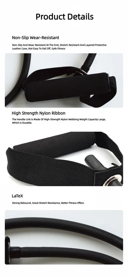 5 Levels Resistance Bands With Handles Exercise Workout For Men Women Strength Training Gym Fitness At Home Tube Band Pull Ropes