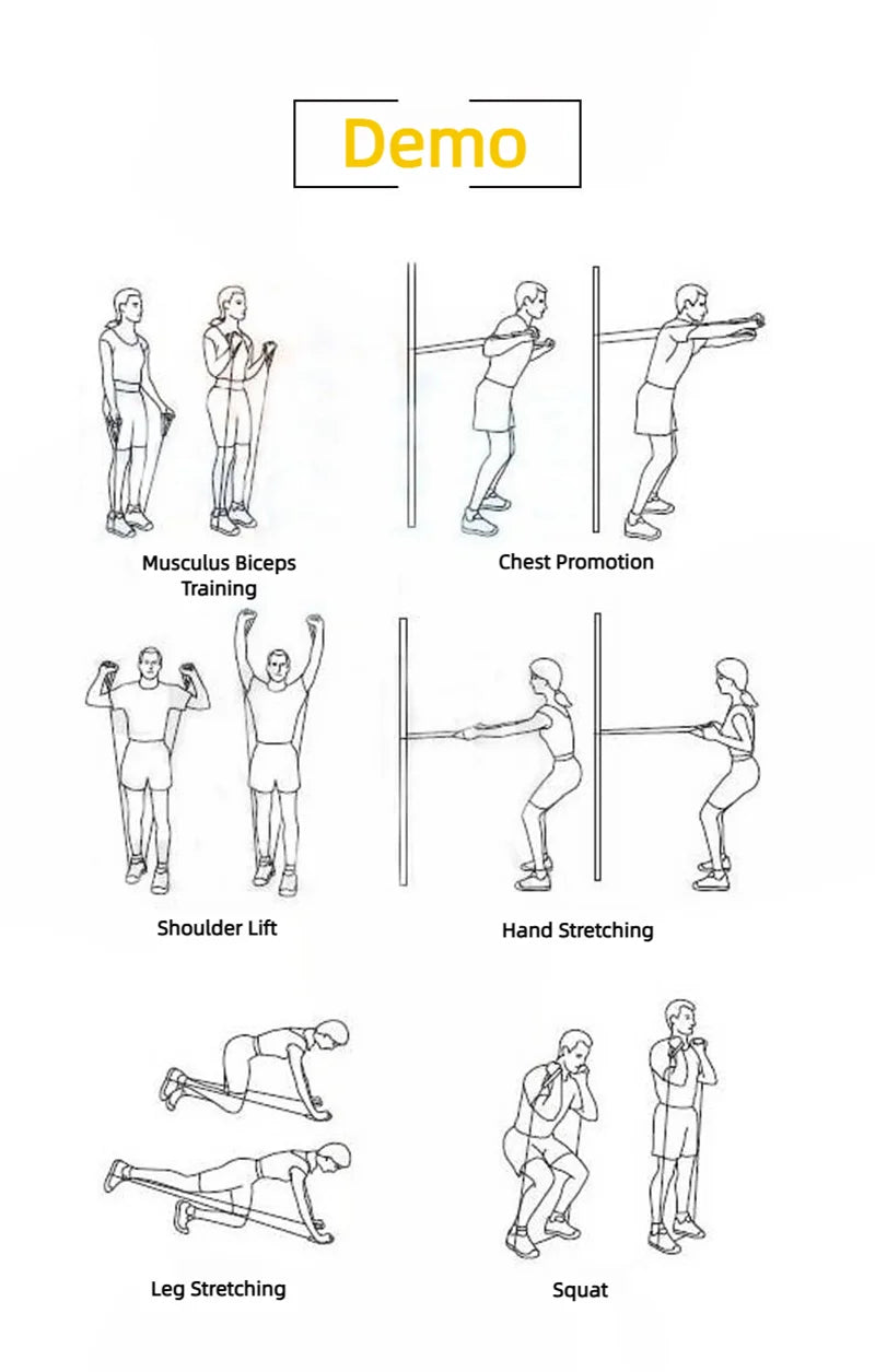 5 Levels Resistance Bands With Handles Exercise Workout For Men Women Strength Training Gym Fitness At Home Tube Band Pull Ropes