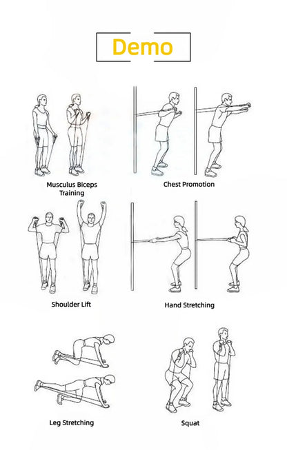 5 Levels Resistance Bands With Handles Exercise Workout For Men Women Strength Training Gym Fitness At Home Tube Band Pull Ropes