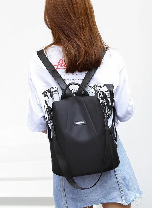 Anti-theft backpack women's bag 2024 new Korean version trendy fashion bag nylon canvas oxford cloth backpack