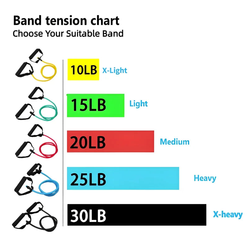 5 Levels Resistance Bands With Handles Exercise Workout For Men Women Strength Training Gym Fitness At Home Tube Band Pull Ropes