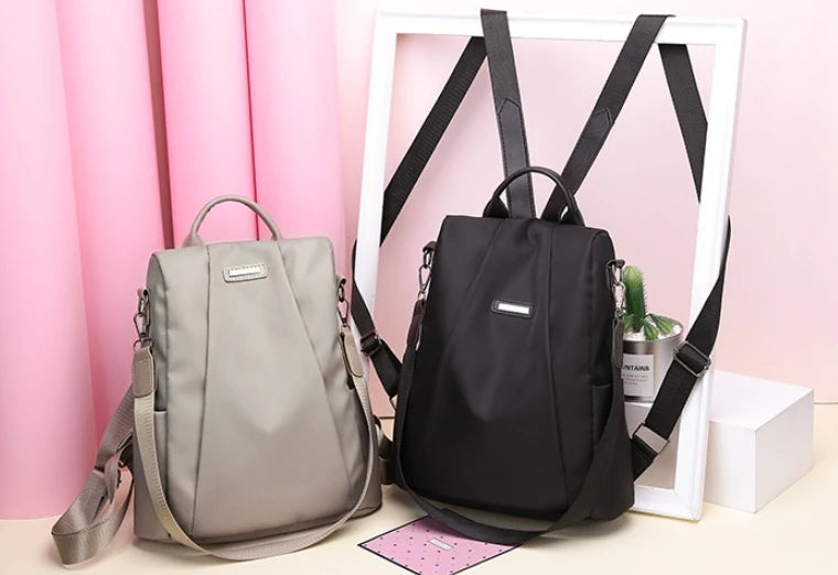 Anti-theft backpack women's bag 2024 new Korean version trendy fashion bag nylon canvas oxford cloth backpack