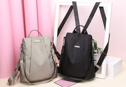 Anti-theft backpack women's bag 2024 new Korean version trendy fashion bag nylon canvas oxford cloth backpack