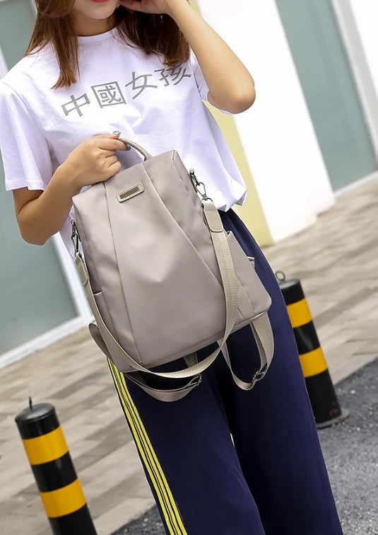 Anti-theft backpack women's bag 2024 new Korean version trendy fashion bag nylon canvas oxford cloth backpack