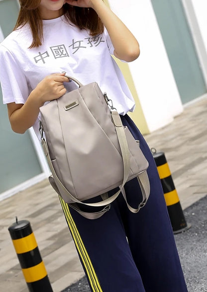 Anti-theft backpack women's bag 2024 new Korean version trendy fashion bag nylon canvas oxford cloth backpack