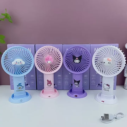Mini Fan Portable USB Charging Fan With Long Battery Life And Quiet Airflow Design - Random Color