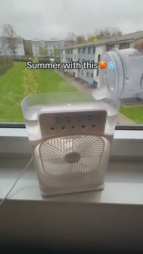 ❄️ Beat The Heat Anywhere – Portable Mini Air Cooler Fan With 3-Speed Cooling
